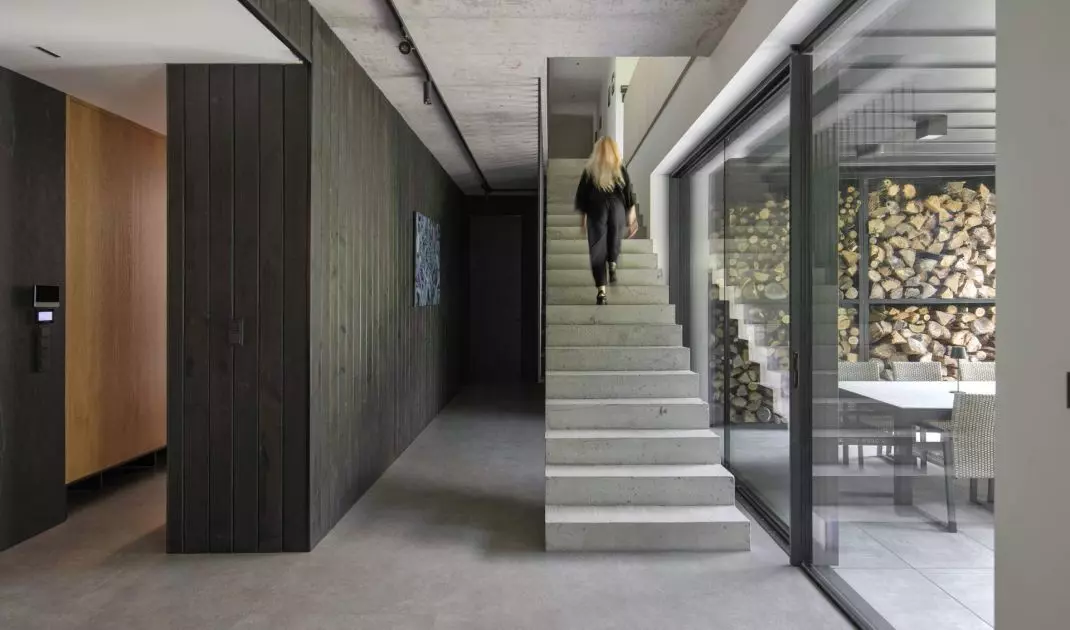 Interior of a house on the edge of the forest