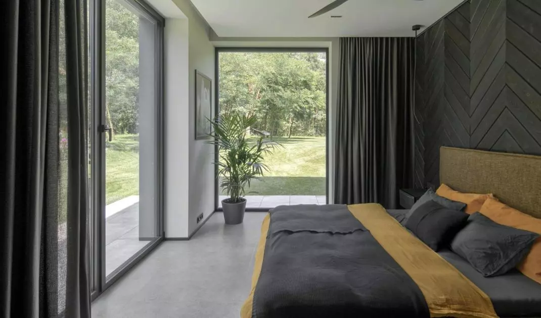 Interior of a house on the edge of the forest