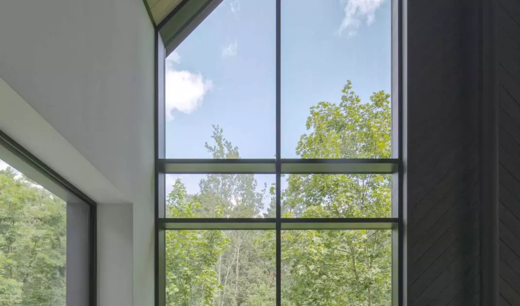 Interior of a house on the edge of the forest