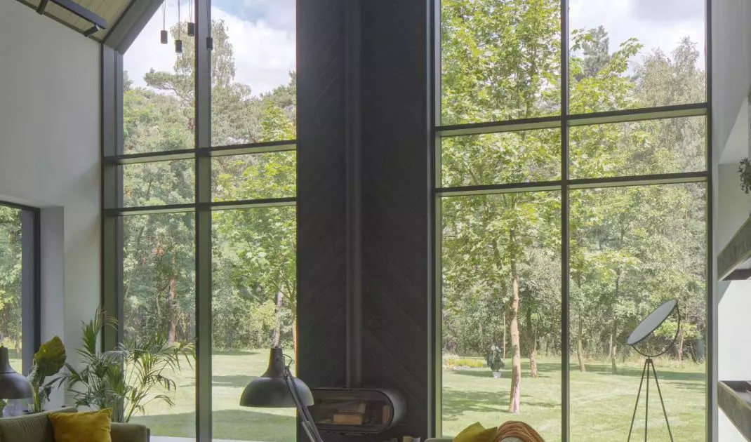 Interior of a house on the edge of the forest