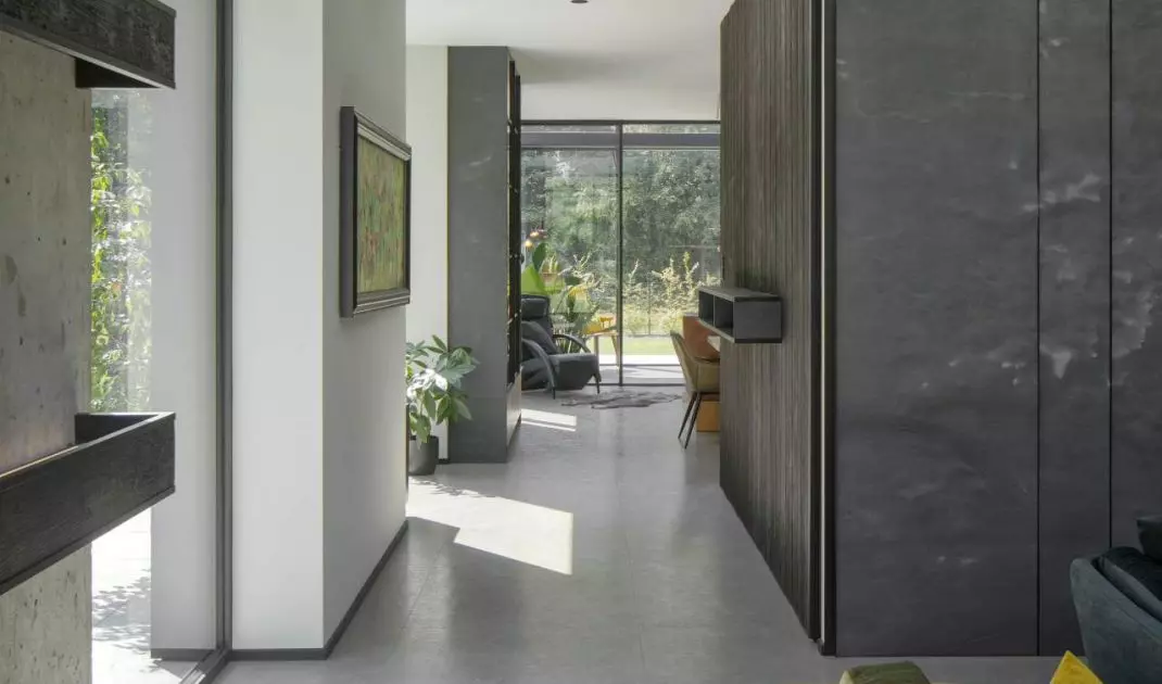 Interior of a house on the edge of the forest