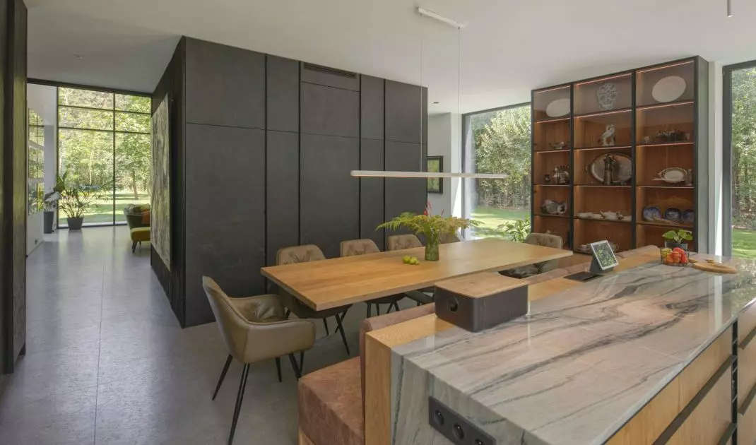 Interior of a house on the edge of the forest