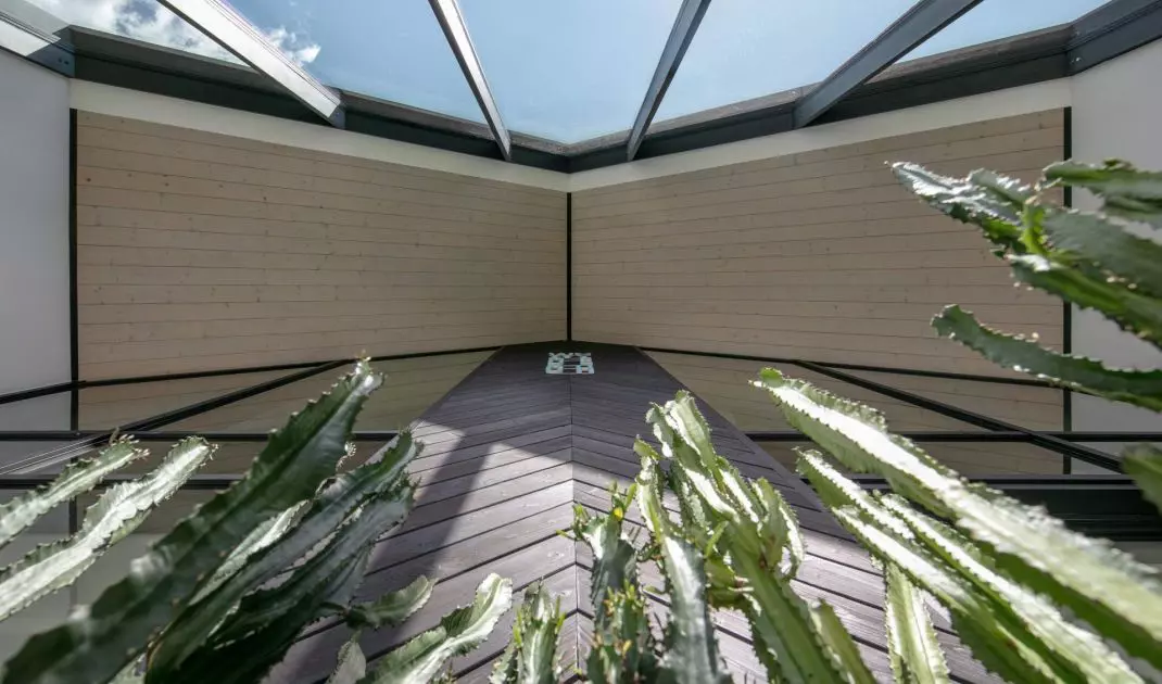 Interior of a house on the edge of the forest