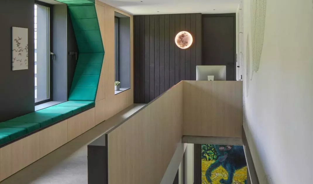 Interior of a house on the edge of the forest