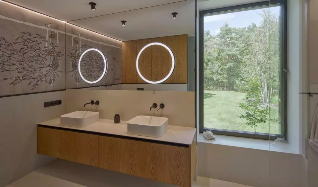 Interior of a house on the edge of the forest