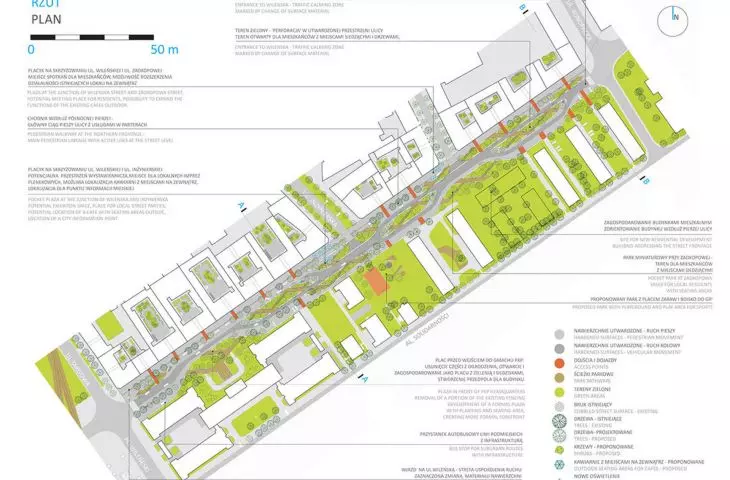 Wileńska Street in Warsaw's Praga district, competition design