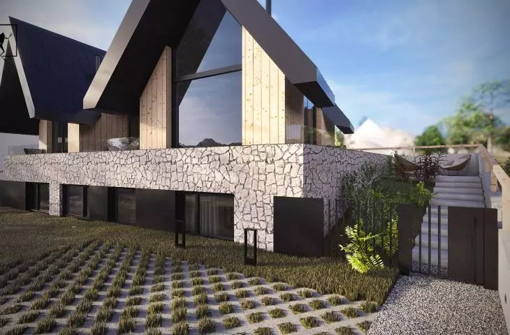 Project of a recreational house A_47 in Sromowce Wyżne on Lake Czorsztyńskie