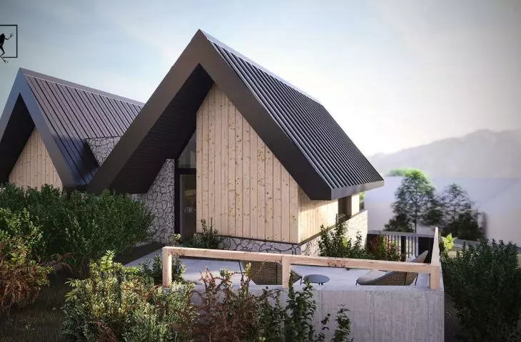 Project of a recreational house A_47 in Sromowce Wyżne on Lake Czorsztyńskie