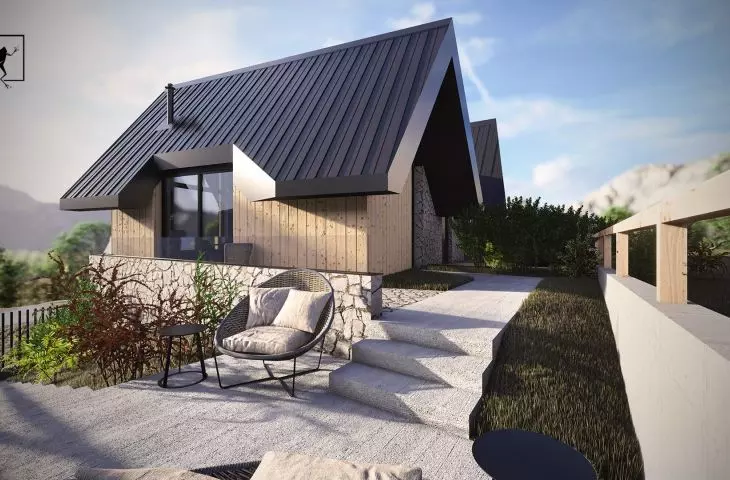 Project of a recreational house A_47 in Sromowce Wyżne on Lake Czorsztyńskie