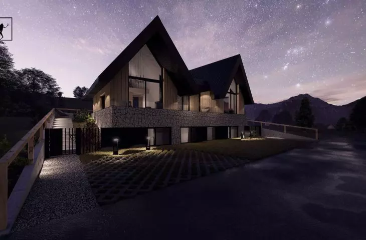 Project of a recreational house A_47 in Sromowce Wyżne on Lake Czorsztyńskie