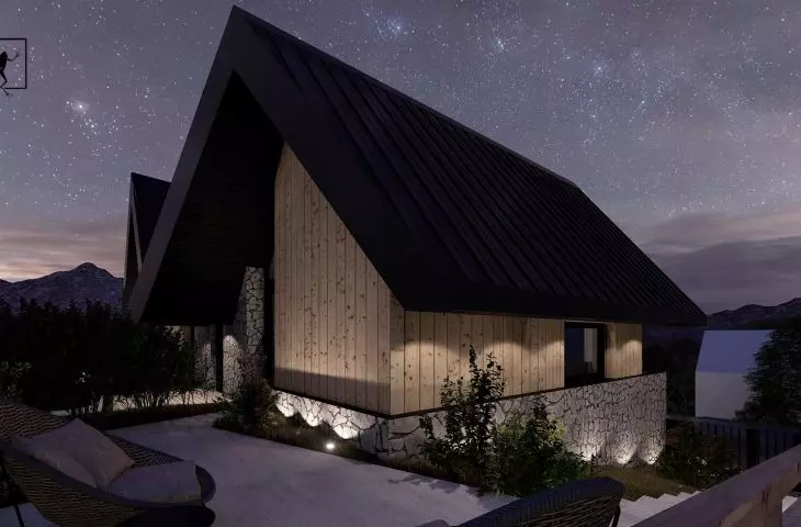 Project of a recreational house A_47 in Sromowce Wyżne on Lake Czorsztyńskie