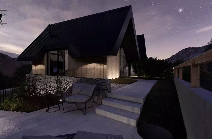 Project of a recreational house A_47 in Sromowce Wyżne on Lake Czorsztyńskie