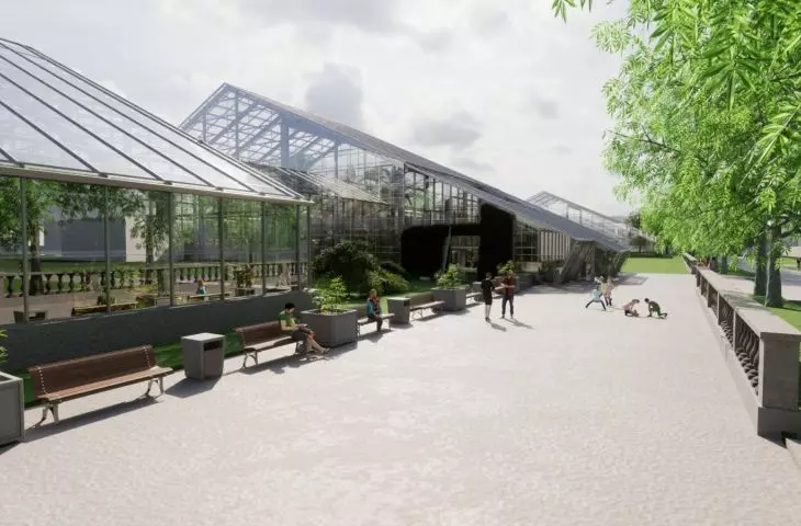palm house in Poznan's Wilson Park