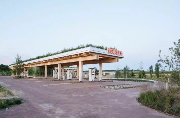 Electric vehicle charging station in Odense