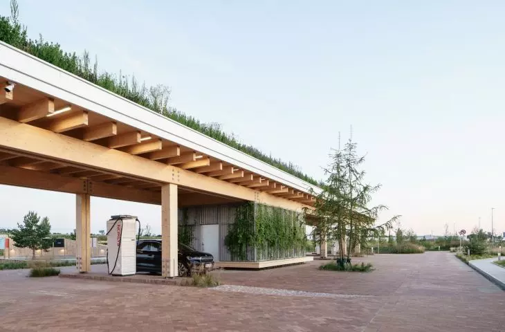 Electric vehicle charging station in Odense