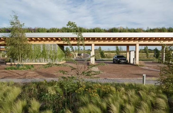Electric vehicle charging station in Odense