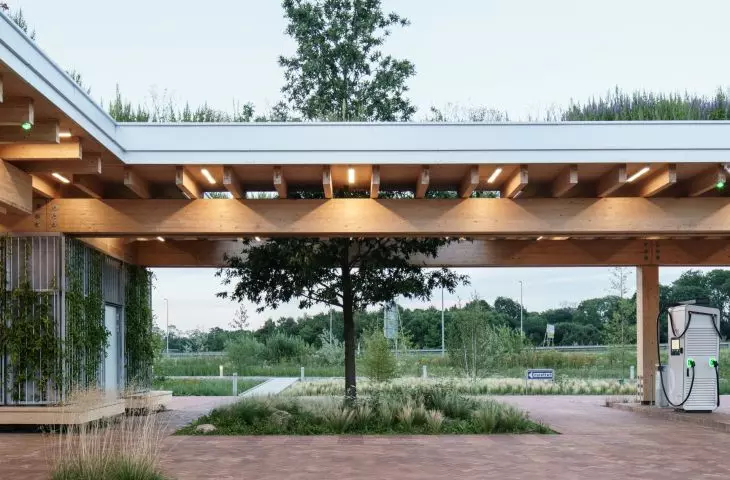 Electric vehicle charging station in Odense