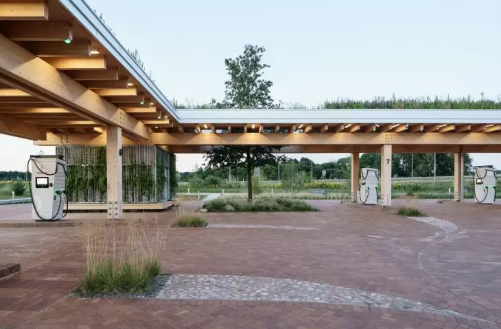 Electric vehicle charging station in Odense