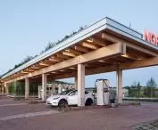 Electric vehicle charging station in Odense