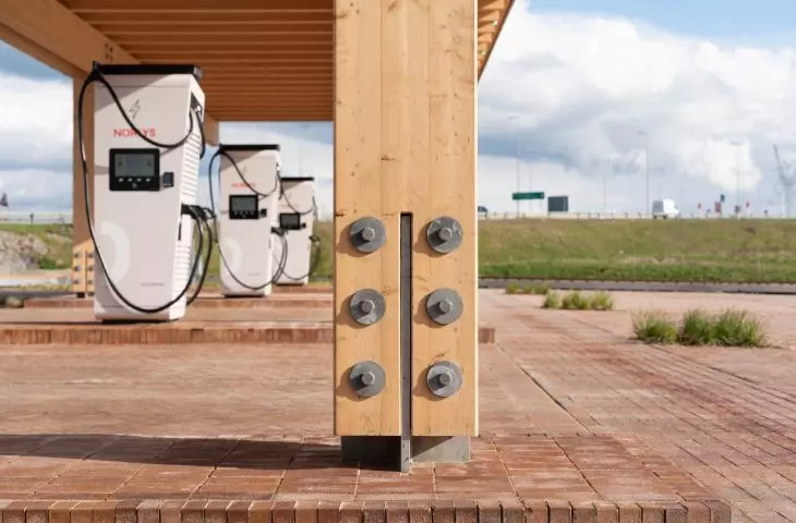 Electric vehicle charging station in Odense