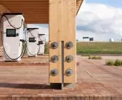 Electric vehicle charging station in Odense