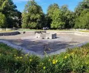 defunct fountain in Wilson Park in Poznan