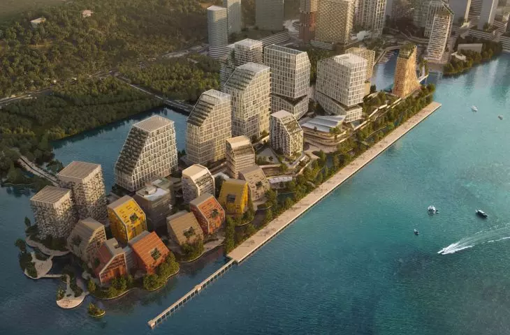 Master plan and new waterfront district in Kota Kinabalu titled Jesselton Docklands in Malaysia