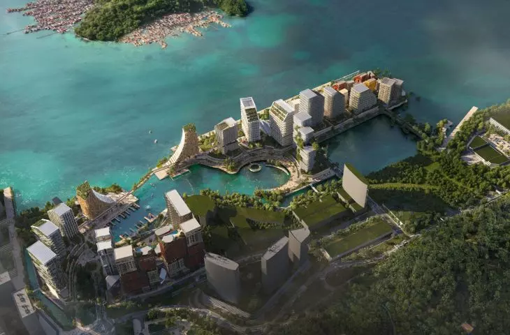 Master plan and new waterfront district in Kota Kinabalu titled Jesselton Docklands in Malaysia