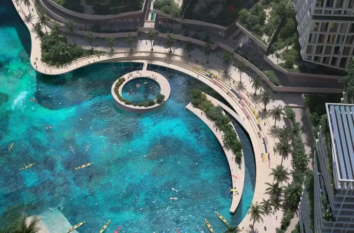 Master plan and new waterfront district in Kota Kinabalu titled Jesselton Docklands in Malaysia