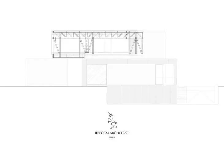 RE: Lakeside house - przekrój