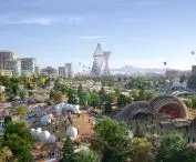 Central Spine in Telos - the heart of the city's public space