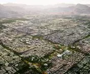 Telosa - a bird's eye view of the city center