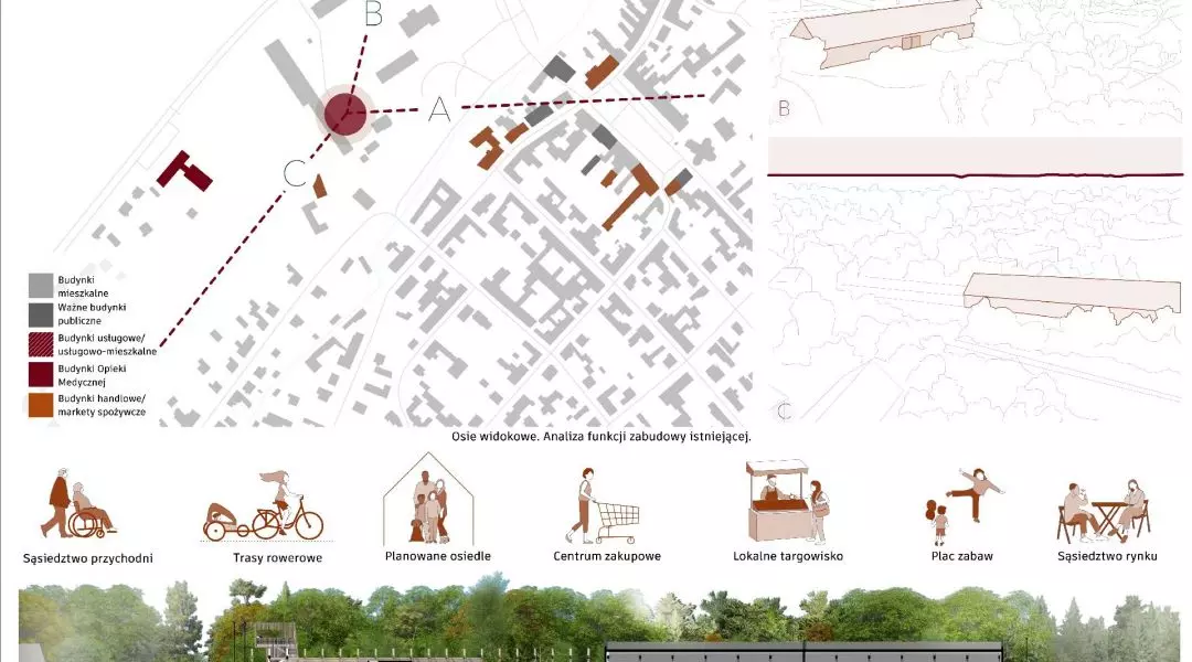 II Nagroda, proj.: Michał Bednarczyk, Anna Olkis, Martyna Krzempek