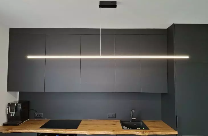 LED Line pendant lamp - functional kitchen countertop lighting in a stylish design