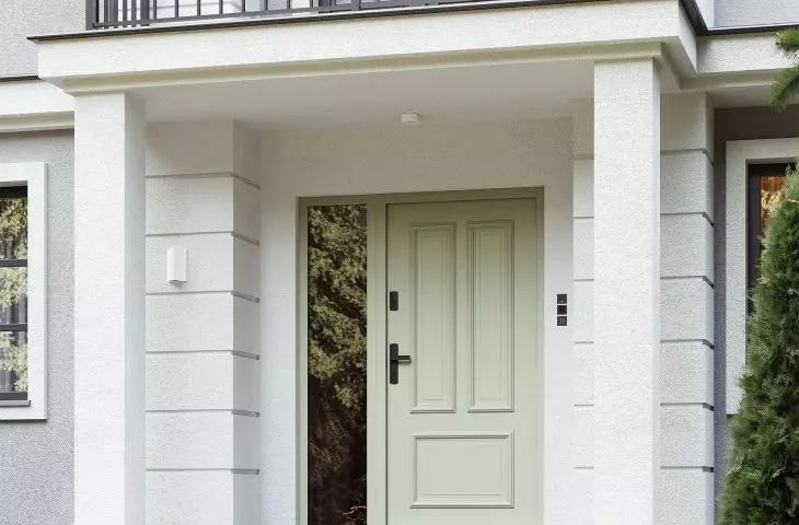 PORTA THERMO RETRO exterior door model R.3 in the color Olive Gray