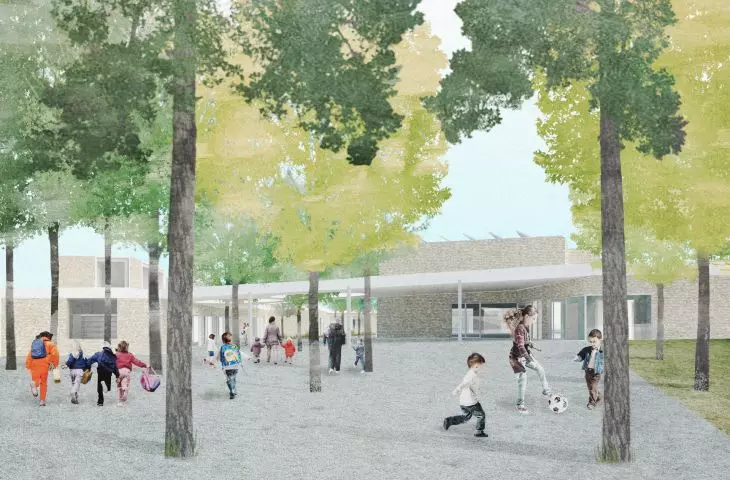 View of the school entrance
