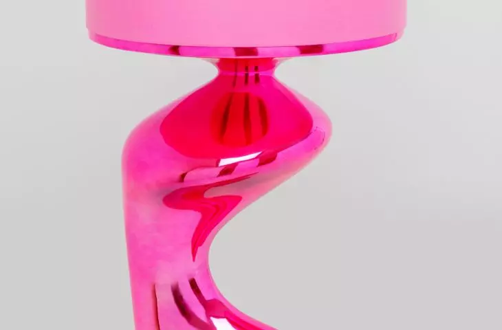 Pink lamp designed by Rashid 