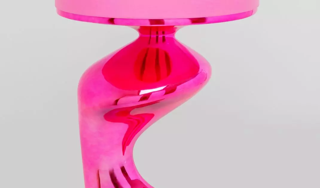 Różowa lampa zaprojektowana przez Rashida 