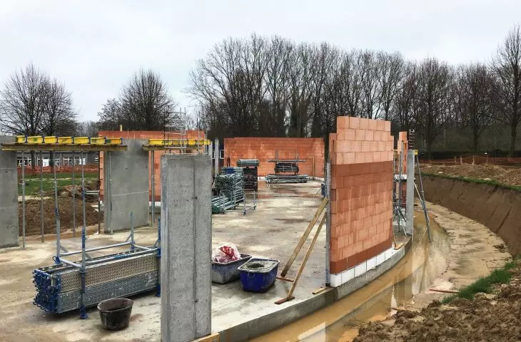 Elementary school in Dilbeek - photos of construction progress