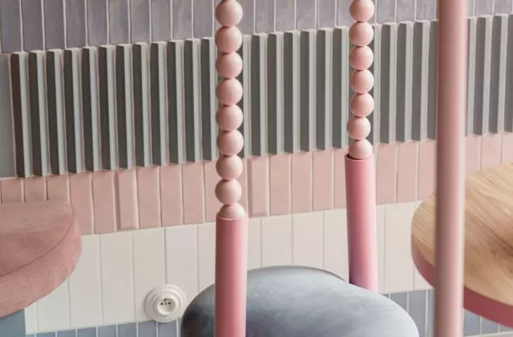 carousel seats in the form of macarons