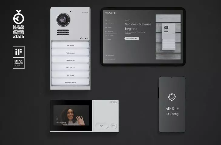 The entire Siedle IQ product family - and the centerpiece is the IoT-based cloud platform
