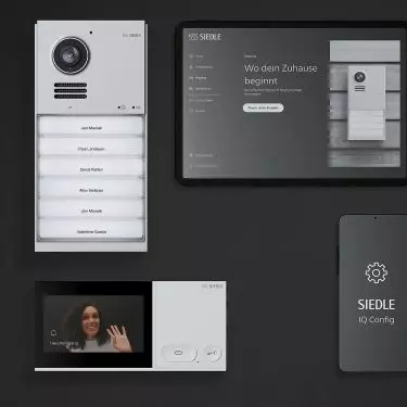 Cała rodzina produktów Siedle IQ – a centralnym elementem jest platforma chmurowa oparta na IoT