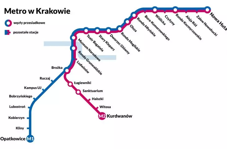 Metro route diagram