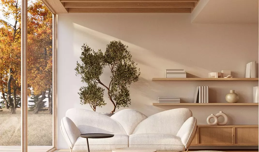 Sofa „Kwiat Lotosu”  we wnętrzu 