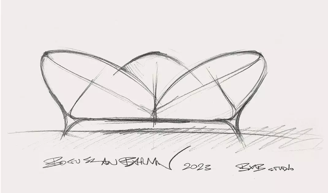 Sofa „Kwiat Lotosu” – projekt Bogusława Barnasia, założyciela BXB studio