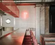 the theme of the interior is the color pink