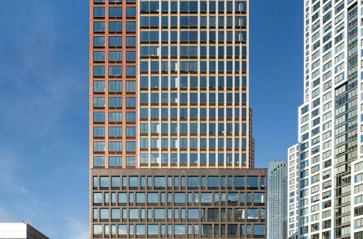 The Journal skyscraper was built in the business district of Journal Square in Jersey City