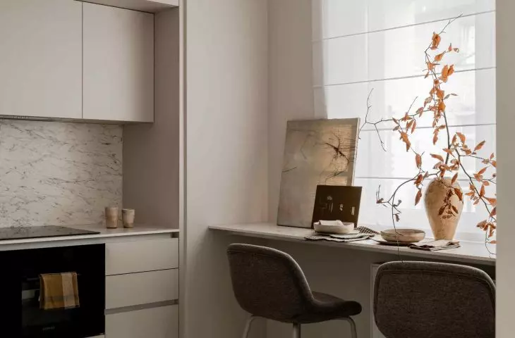 The apartment in Lodz was created to meet the needs of a client who initially planned to rent the