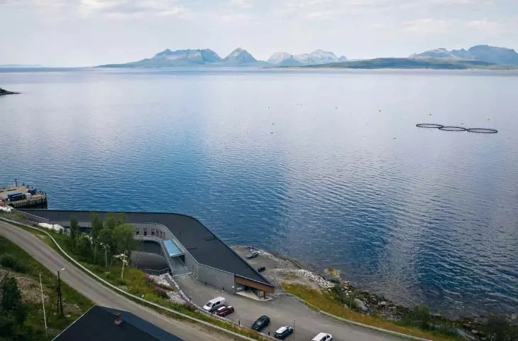 Ånderkleiva fish farming facility in the Norwegian municipality of Ibestad