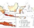 Population density in Indonesia.